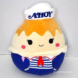 USS BUTTERSCOTCH 🍨 Ahoy Stranger Things Netflix Character 10" Squishmallow NWT